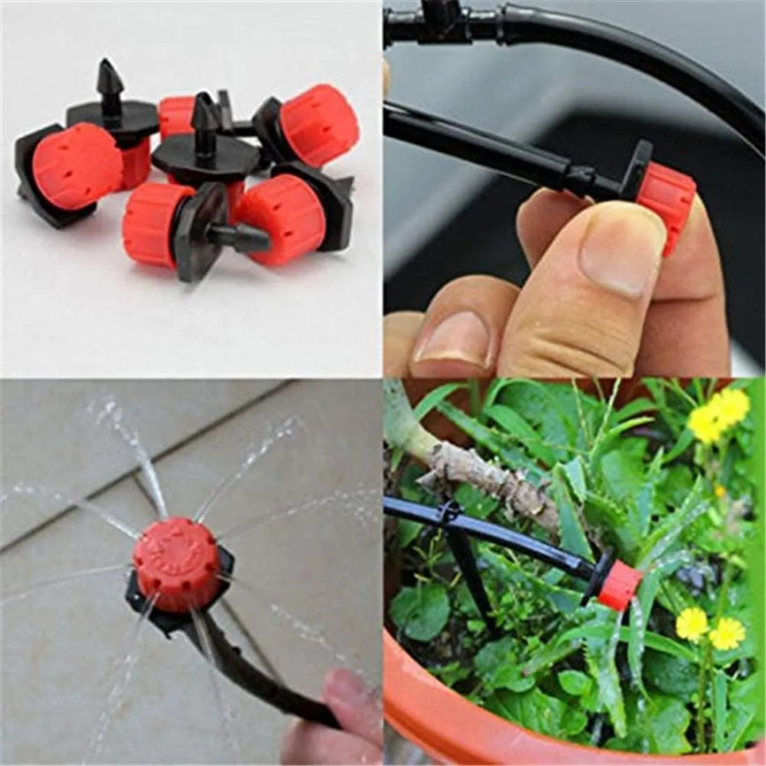 DIY Crafts Curved Arrow Dripper Kits Agriculture Watering Drip Irrigation Fittings 4L/8L Pressure Dripper Garden Accessories (Only 360° Emmiter/Sprinkler) (5 Pcs, Only 360°Emitter/Sprinkler)