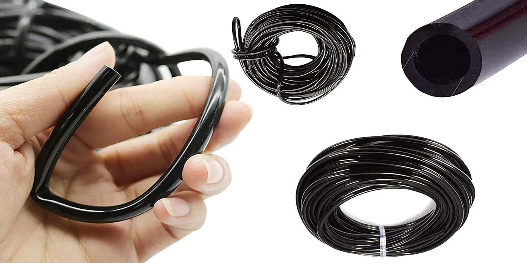 DIY Crafts Flexible Pipe Only Watering Tubing Hose Drip Pipe PVC Hose Irrigation System Watering Systems Greenhouse Lawn, Plants, Garden,Patio (Flexible Pipe Only 4-8mm) (5mtr, 4mm 4/7 Pipe)