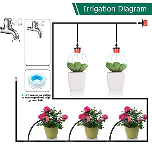 DIY Crafts Flexible Pipe Only Watering Tubing Hose Drip Pipe PVC Hose Irrigation System Watering Systems Greenhouse Lawn, Plants, Garden,Patio (Flexible Pipe Only) (5mtr, 8/11 Pipe 8mm)