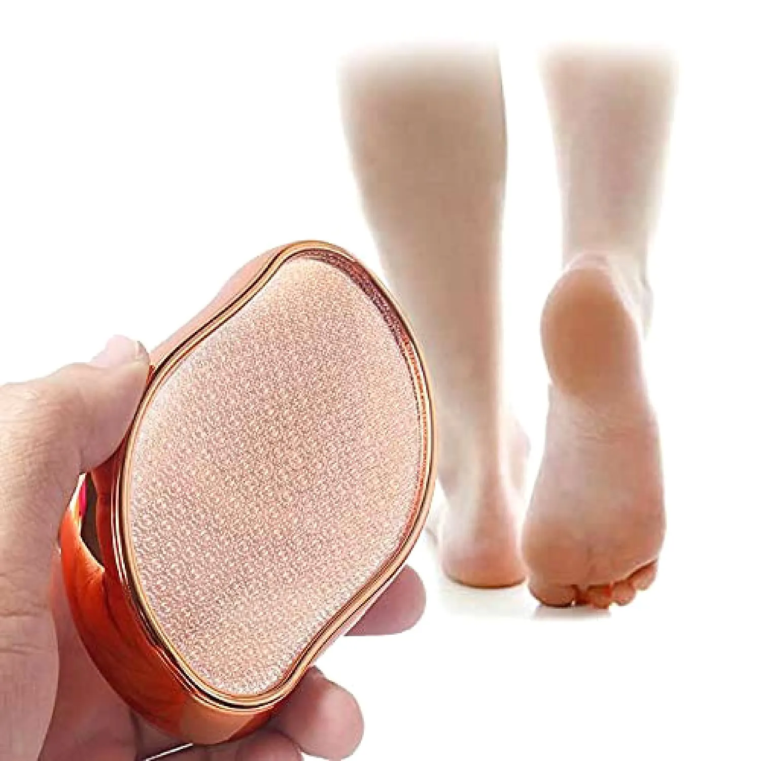 Dr Foot Glass File Callus Remover | For Feet, Dead Skin, Callus Remover | NANO GLASS CRYSTAL Removes Hard Skin, Leaves Feet Smooth | Pedicure tools | Foot Scraper Rasp LATEST INNOVATION - ROSE GOLD