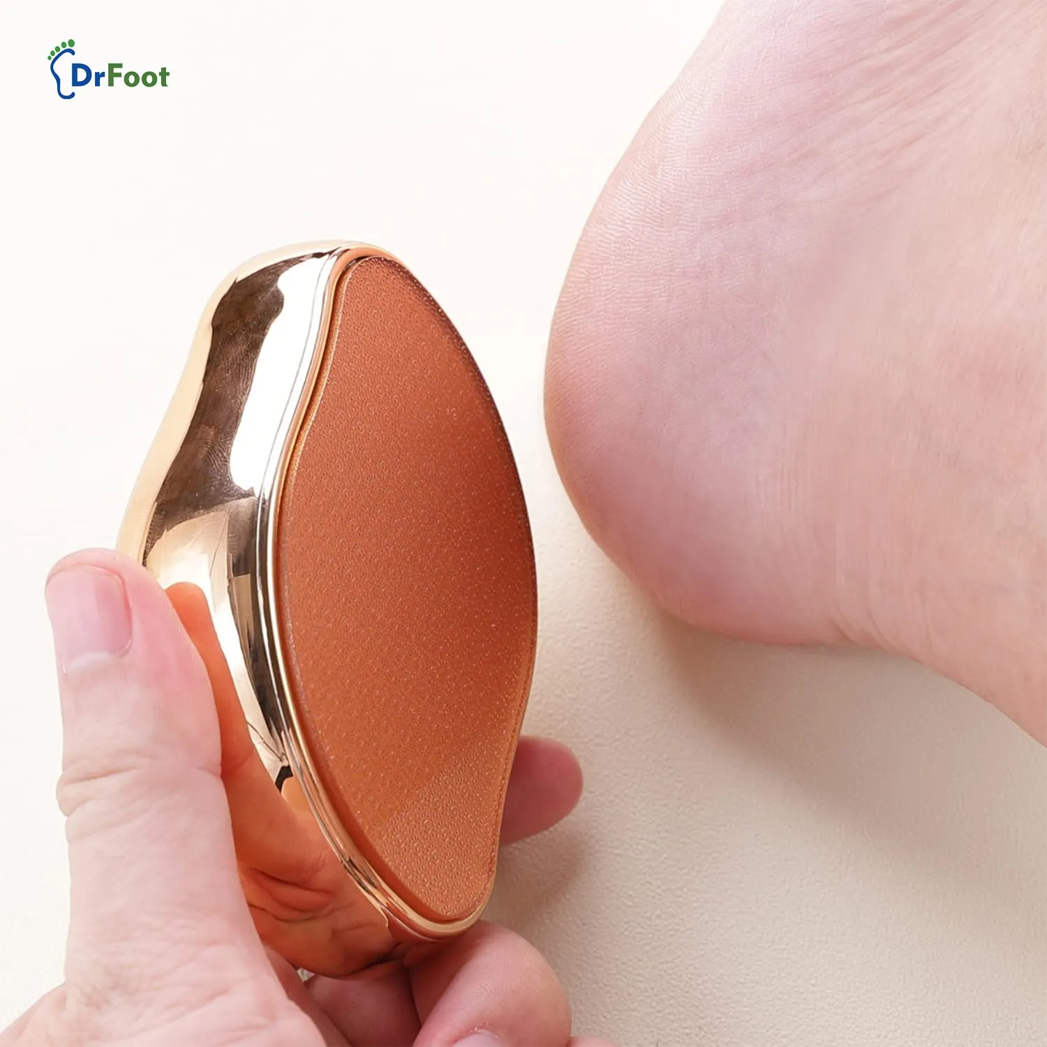 Dr Foot Glass File Callus Remover | For Feet, Dead Skin, Callus Remover | NANO GLASS CRYSTAL Removes Hard Skin, Leaves Feet Smooth | Pedicure tools | Foot Scraper Rasp LATEST INNOVATION - ROSE GOLD