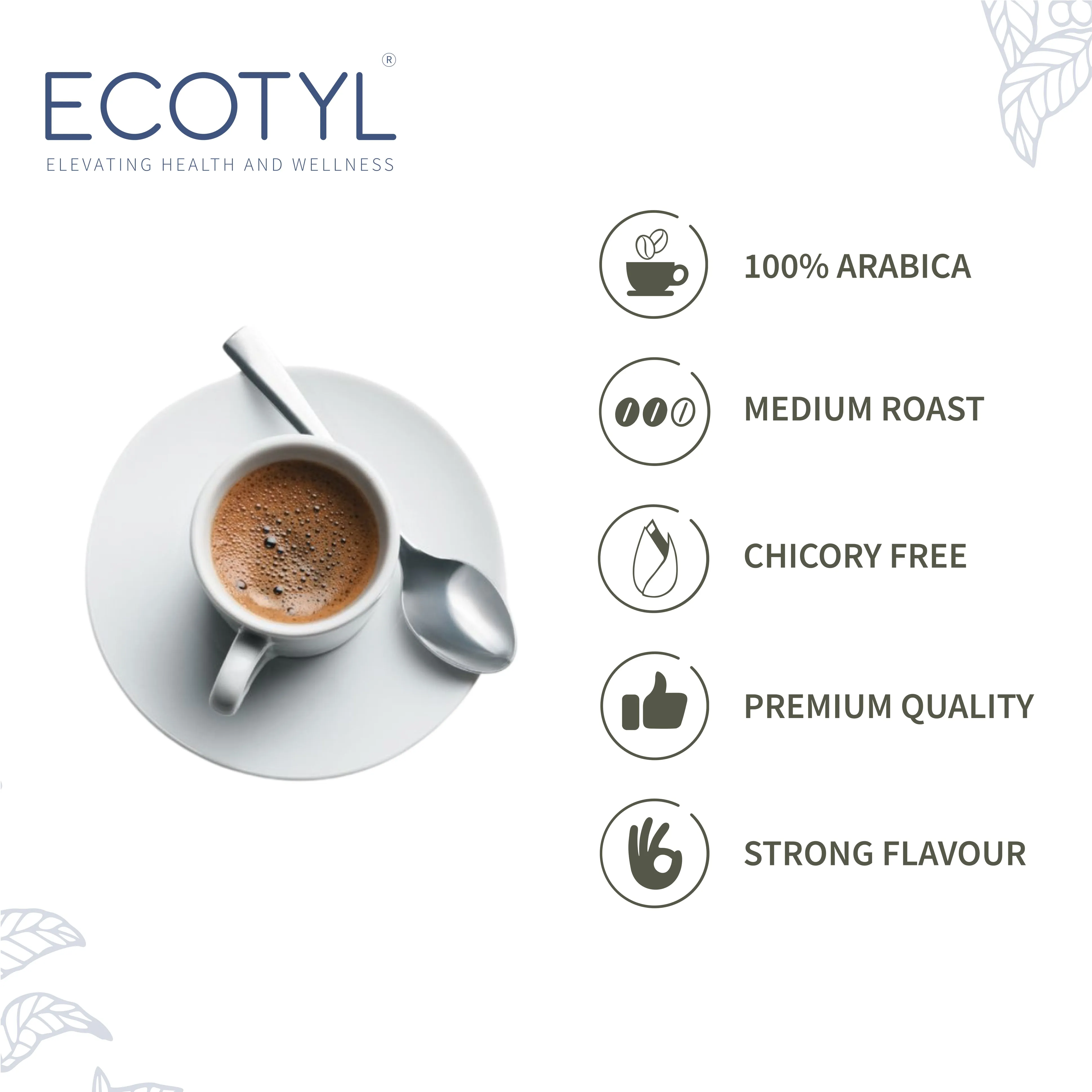 Ecotyl Coffee Powder | 100% Arabica | Strong Flavour & Rich Aroma | 100g