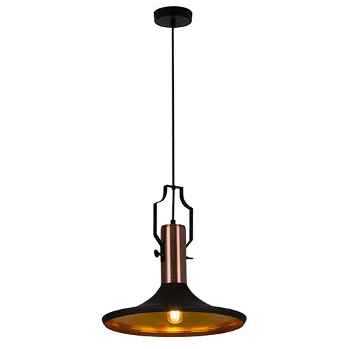 Eleanor Pendant Metal Black & Copper