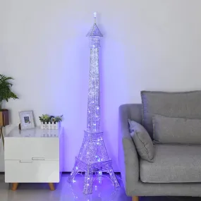 Elegant 2-Head LED Floor Lamp with Eiffel Tower Design for Living Room Decor