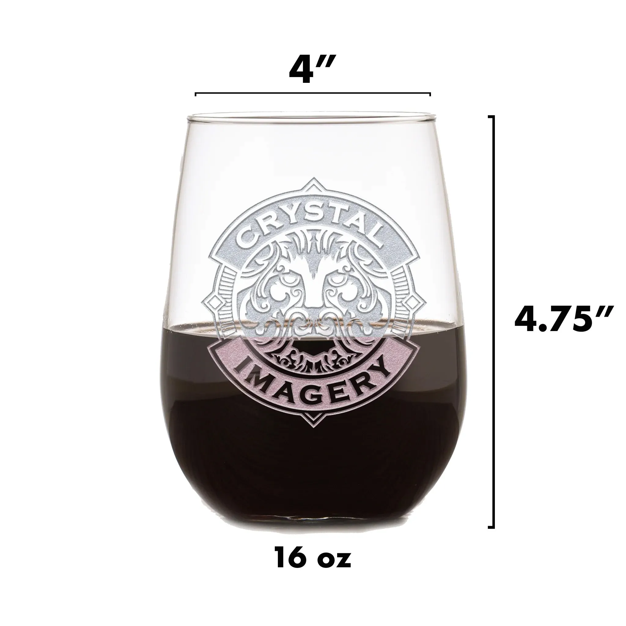 Engraved Stemless Wine Glasses