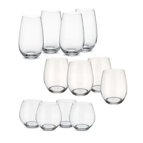 Entree 12-Piece Stemless Glass Set