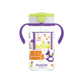 Evorie Tritan Kids Straw Water Bottle Mug 300mL, Sweet Memories GP