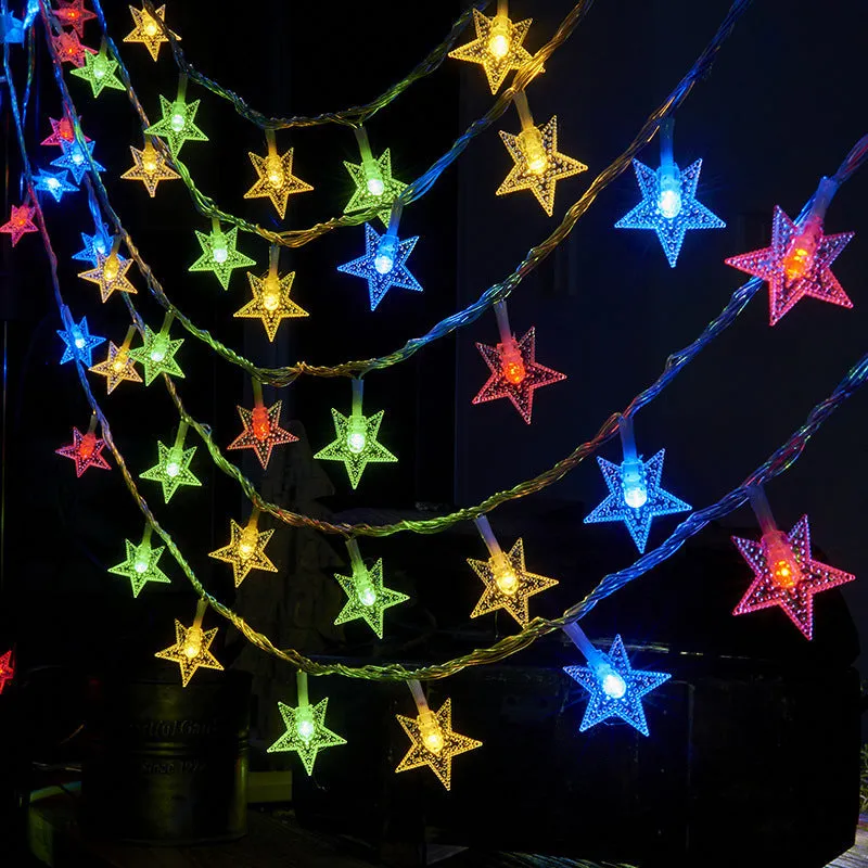 Fairy Stars String Lights Curtain String Lights for Bedroom Window Decorations Wedding Garden Decoration Lights