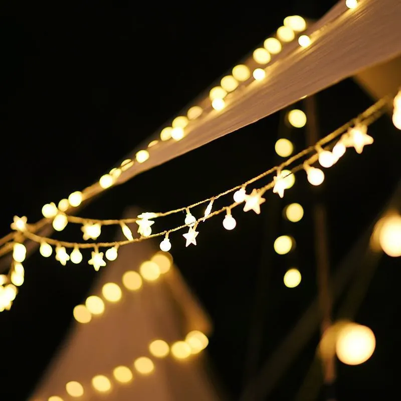 Fairy Stars String Lights Curtain String Lights for Bedroom Window Decorations Wedding Garden Decoration Lights