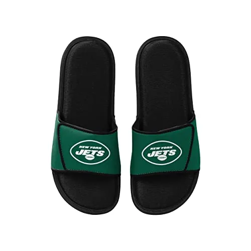 FOCO New York Jets NFL Mens Foam Sport Slide - L