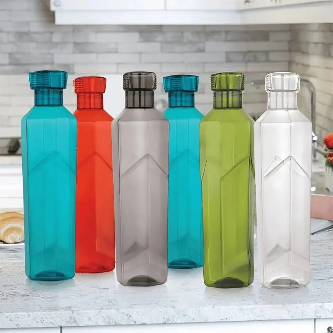 Glacier Plastic Fridge Water Bottle set of 6