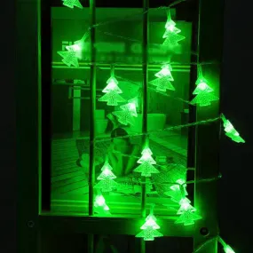 Green LED Christmas Tree Light - 16 Bulbs