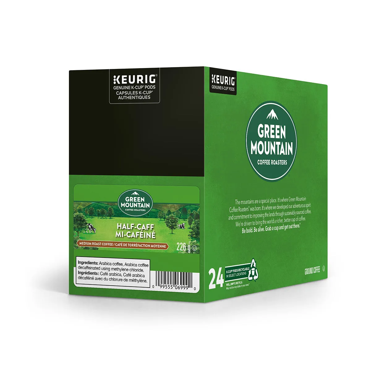 Green Mountain Coffee Half Calf K-Cup Pods 24 Pack