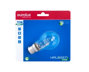 Halogen A55 Globe B22 70w Blister