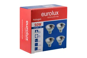 Halogen Closed MR16 GU5.3 50w 12v 4Pc