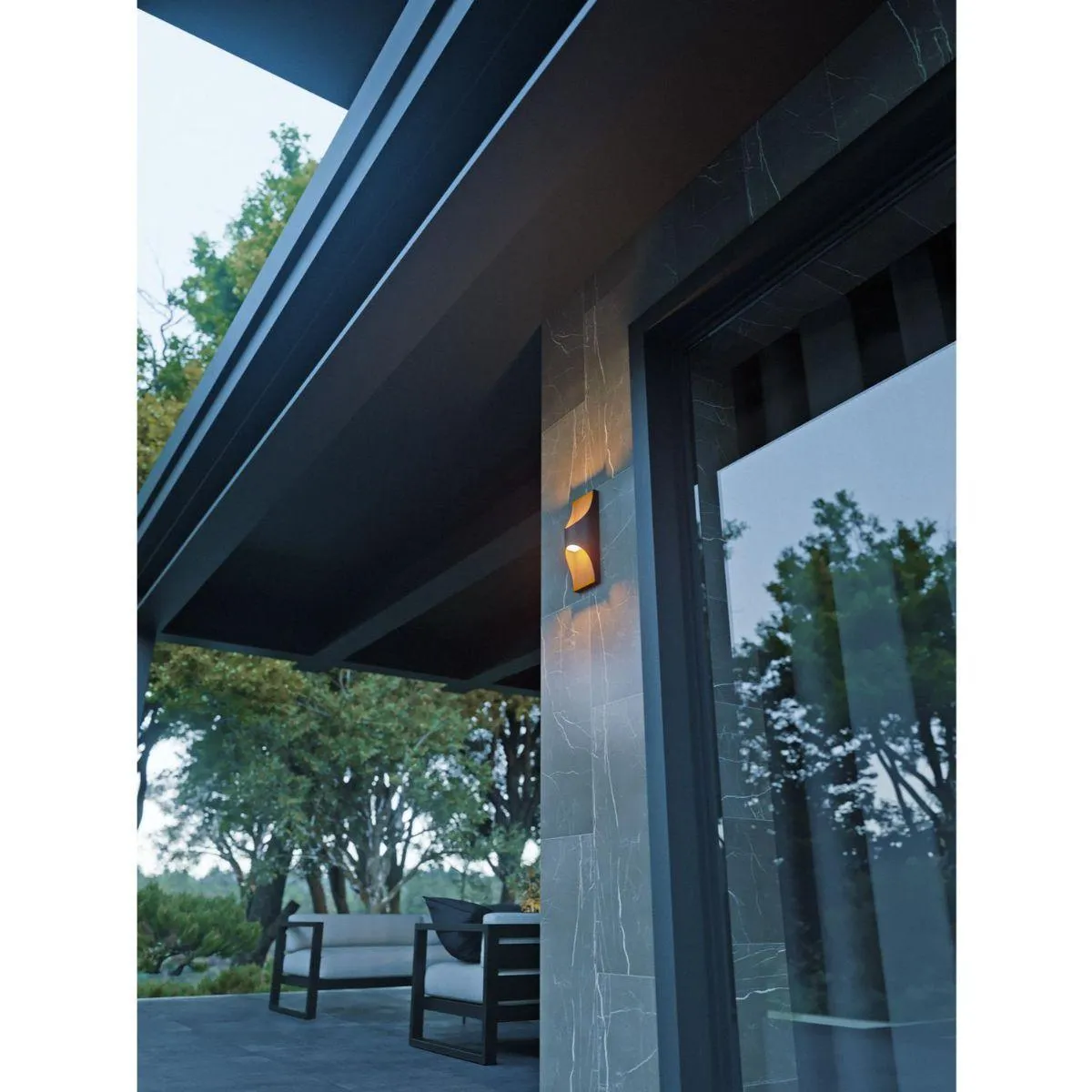 Harrison 18 in. LED Outdoor Wall Sconce Black Finish 3000K