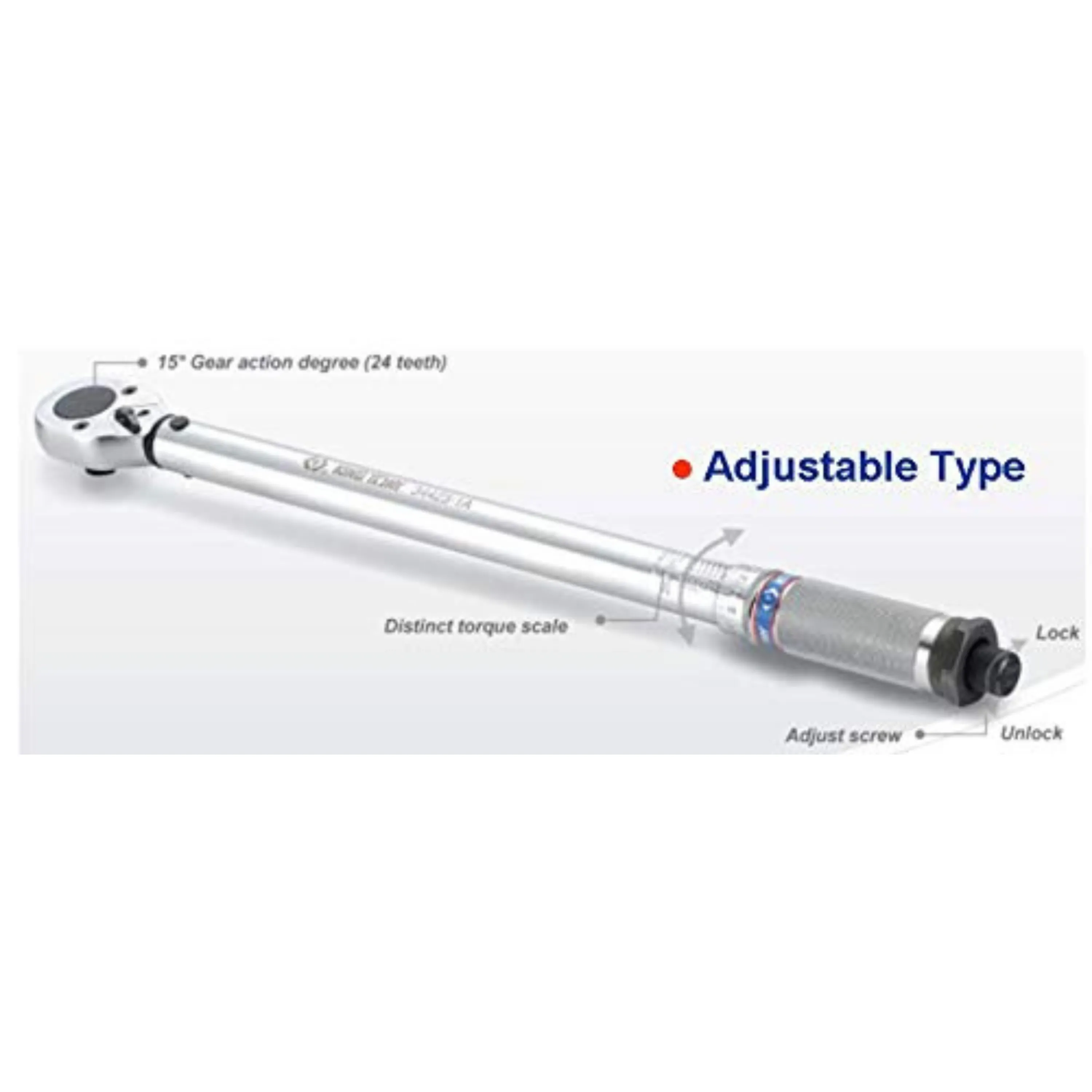 Homdum 1/2inch Square Drive Micrometre Adjustable Torque Wrench 10-150ft-lbs 28-210nm With 3 Piece Sockets and 1pc 100mm extension bar.