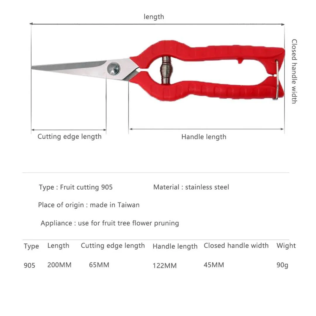 Homsuns Gardening Hand Pruner 6.5" Garden Scissors Ergonomic Pruning Shears Pofessional Micro-Tip Pruning Snips Leaf Trimmer Straight Pruning Shears Florist