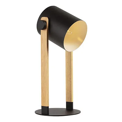 Hornwood T/Lamp 180mm Black/Wood