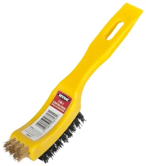 Hyde 46813 Paint Stripping Wire Brush, 0.64 mm L Trim, Brass/Nylon Bristle :EA: QUANTITY: 1