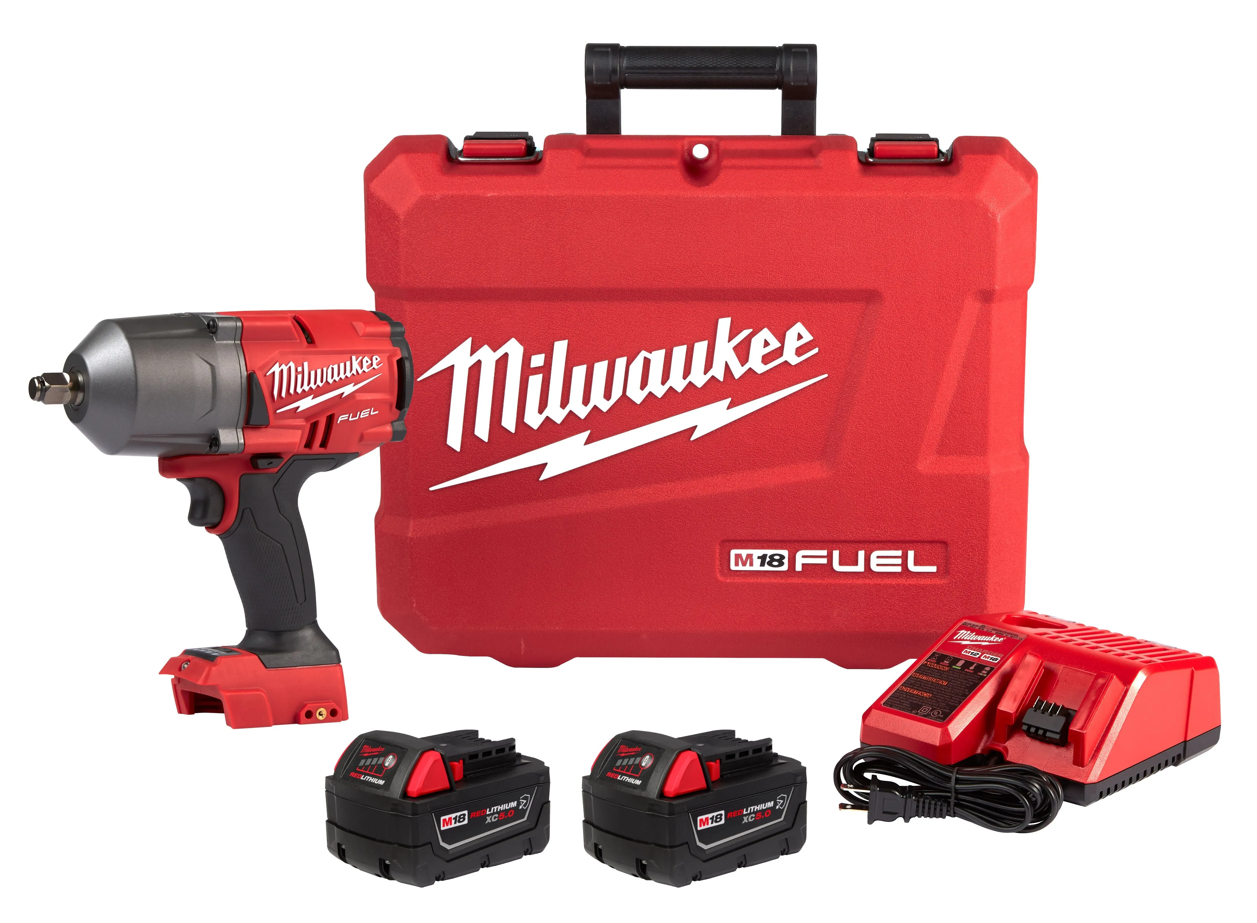 Impact Wrench - Milwaukee M18 FUEL™ 1/2" High Torque Impact Wrench with Friction Ring Kit, 2767-22