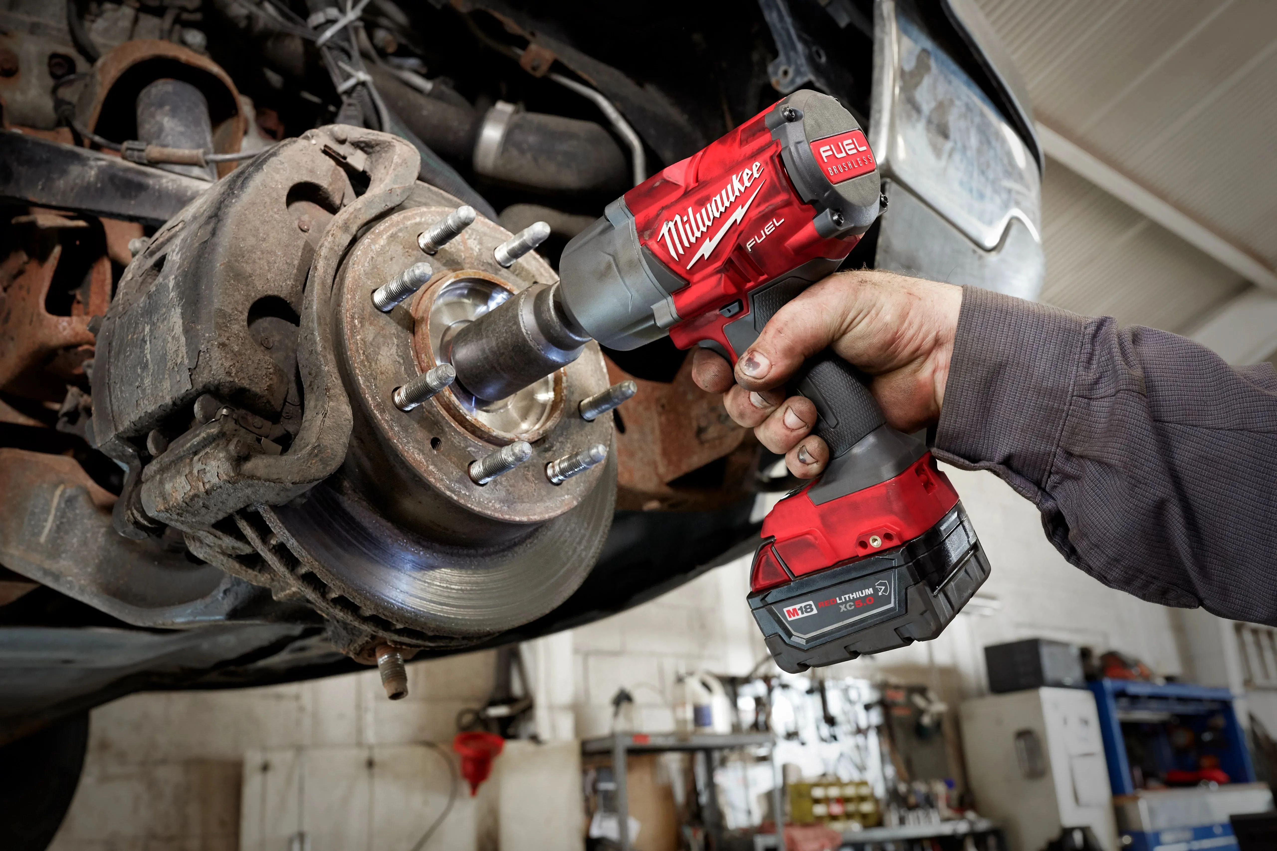 Impact Wrench - Milwaukee M18 FUEL™ 1/2" High Torque Impact Wrench with Friction Ring Kit, 2767-22