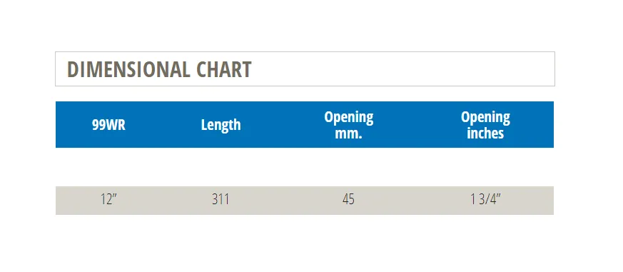 Irega 99WR 12" Adjustable Wrench