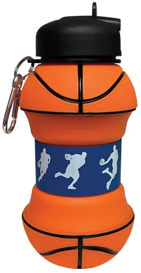 Iscream Basketball Silicone Collapsible Water Bottle