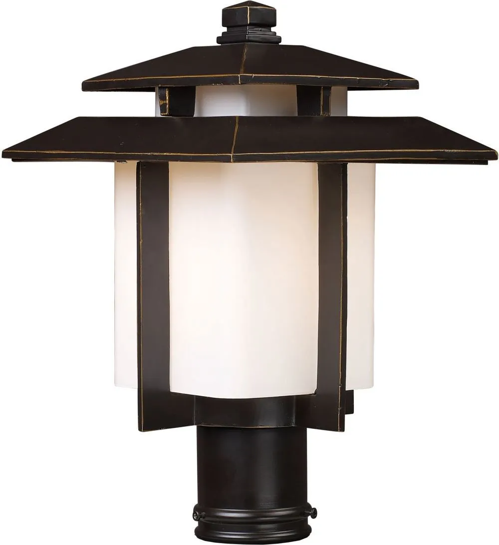 Kanso 1 Light Outdoor Pier Mount In Hazlenut Bronze