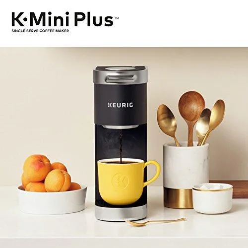 Keurig K-Mini Plus Coffee Maker, Single Serve K-Cup Pod Coffee Brewer, Comes With 6 to 12 Oz. Brew Size, K-Cup Pod Storage, and Travel Mug Friendly, Black