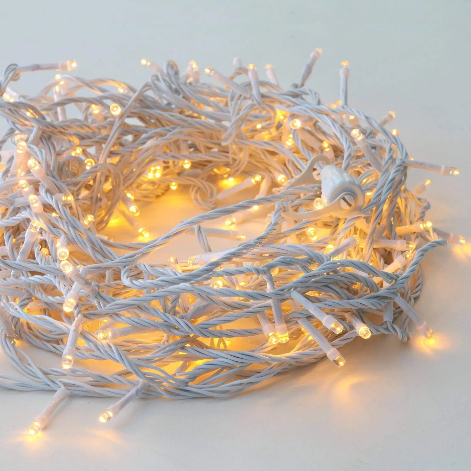 Kuber Industries LED String Lights | Diwali Rice Lights | Christmas Home Decoration Lights | Serial Bulbs String Lights | Lights for Décoration | 10 MTR | Pack of 3 | Warm White