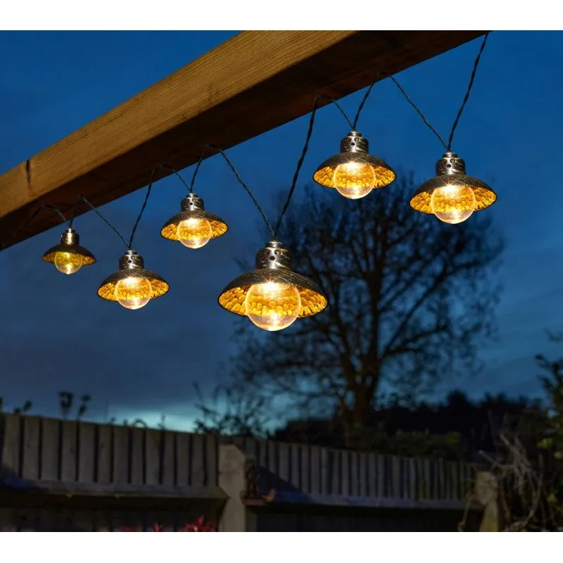 Lantern Solar Garden String Lights 10 Warm White LED - 4.7m by Smart Solar