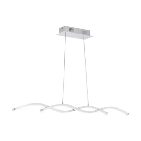 Lasana2 Pendant 870Mm Chrome/White