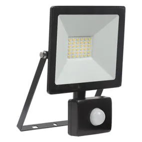 LED 30w Floodlight & Sensor Black 4000K