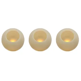 LED Flameless Candle Set Ball Shaped 3PC