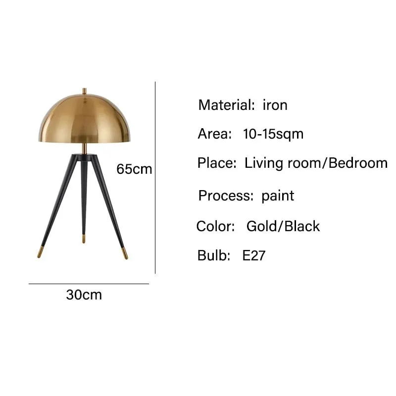 LED Floor Lamps: Stylish Gold-Black Fixture