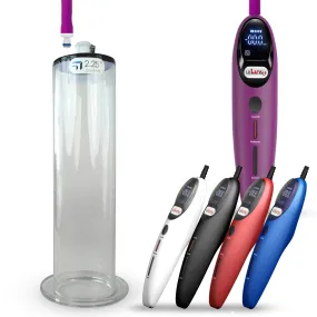 LeLuv Magna Smart LCD Penis Pump | 9 or 12 Inch Length Cylinder | Wide Flange