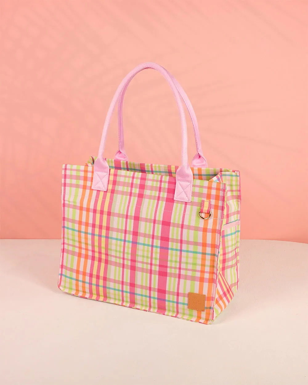 Lime Soda Everyday Tote Bag - PINK HANDLES