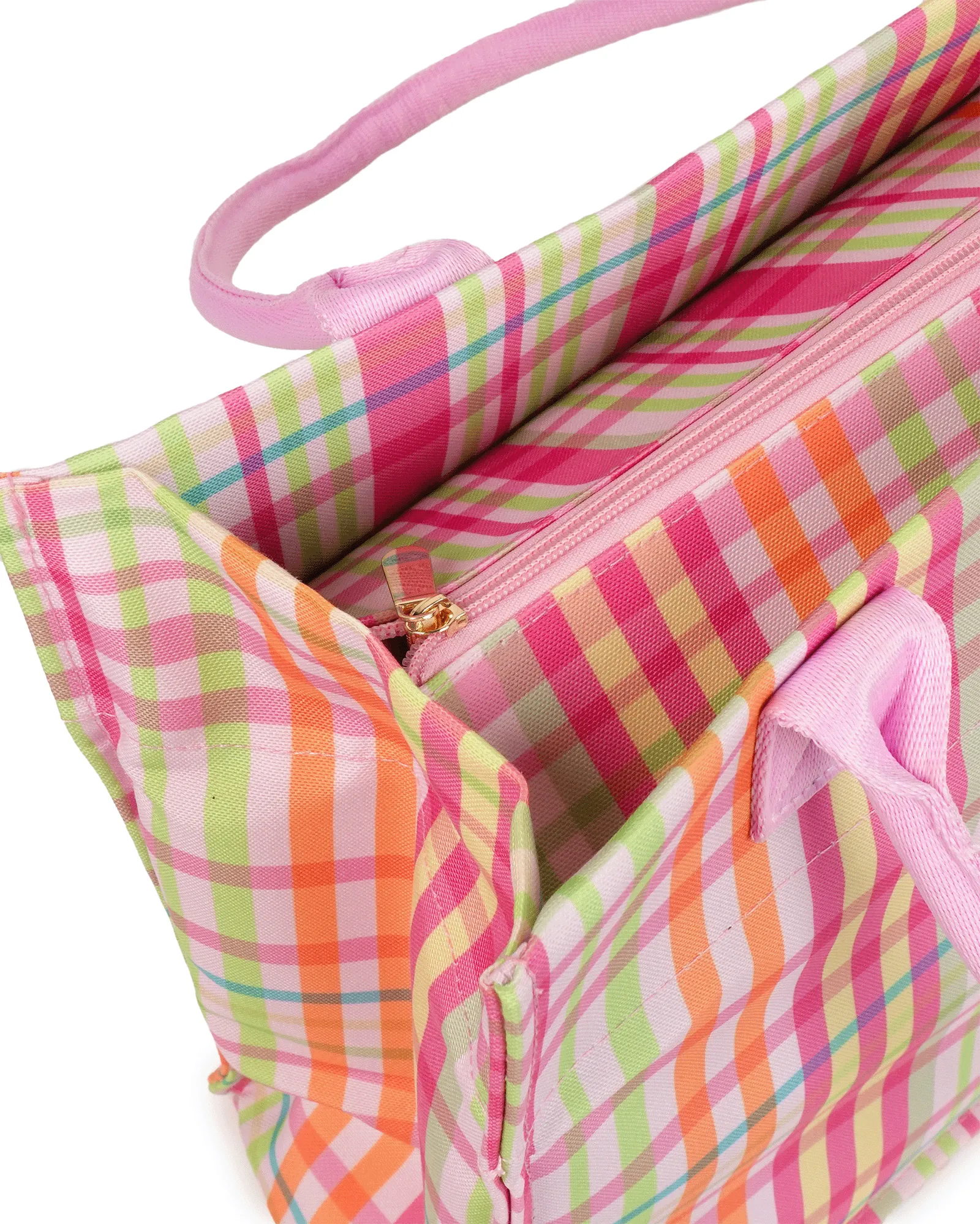 Lime Soda Everyday Tote Bag - PINK HANDLES