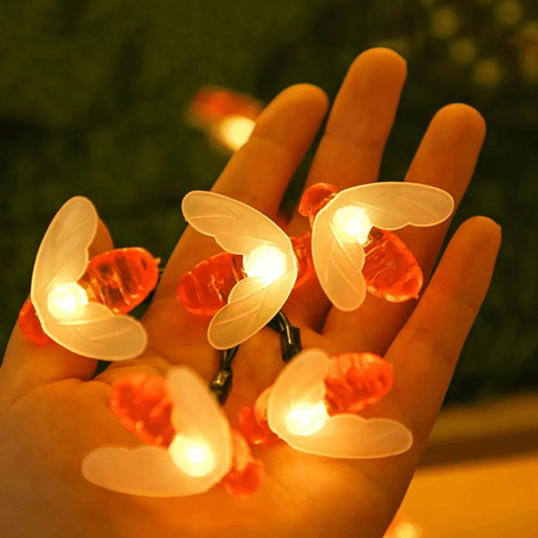 Litehouse Solar 50 Light Honey Bee Fairy Lights