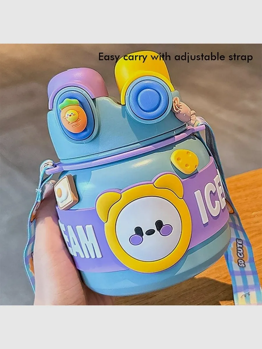 Little Surprise Box 2 Way Lid Style Ice cream Theme Kids Water Bottle