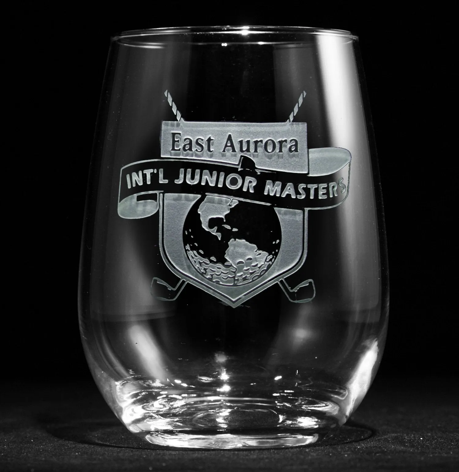 Logo Engraved Stemless Wine Glasses