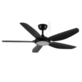 Martec Esprit DC 1320mm Ceiling Fan with LED Light Matt Black