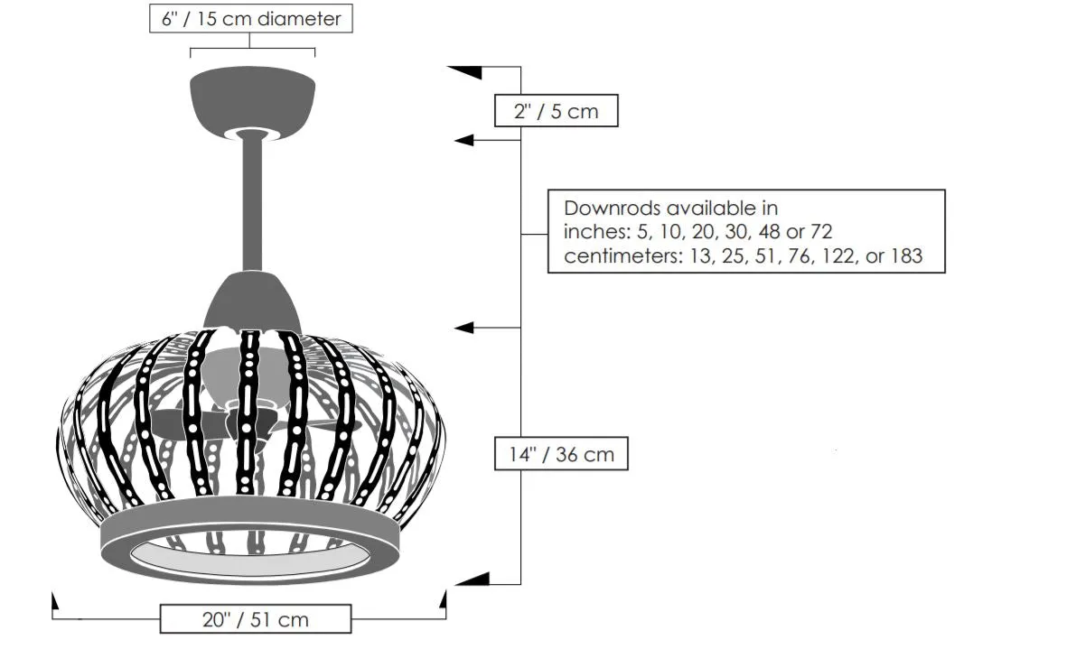 Matthews Fan Dana 20" Ceiling Fan with LED Light