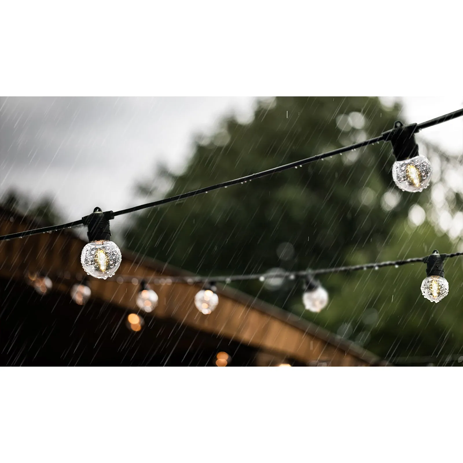 Mazam 68M LED Festoon Lights String Light Waterproof Wedding Party Garden