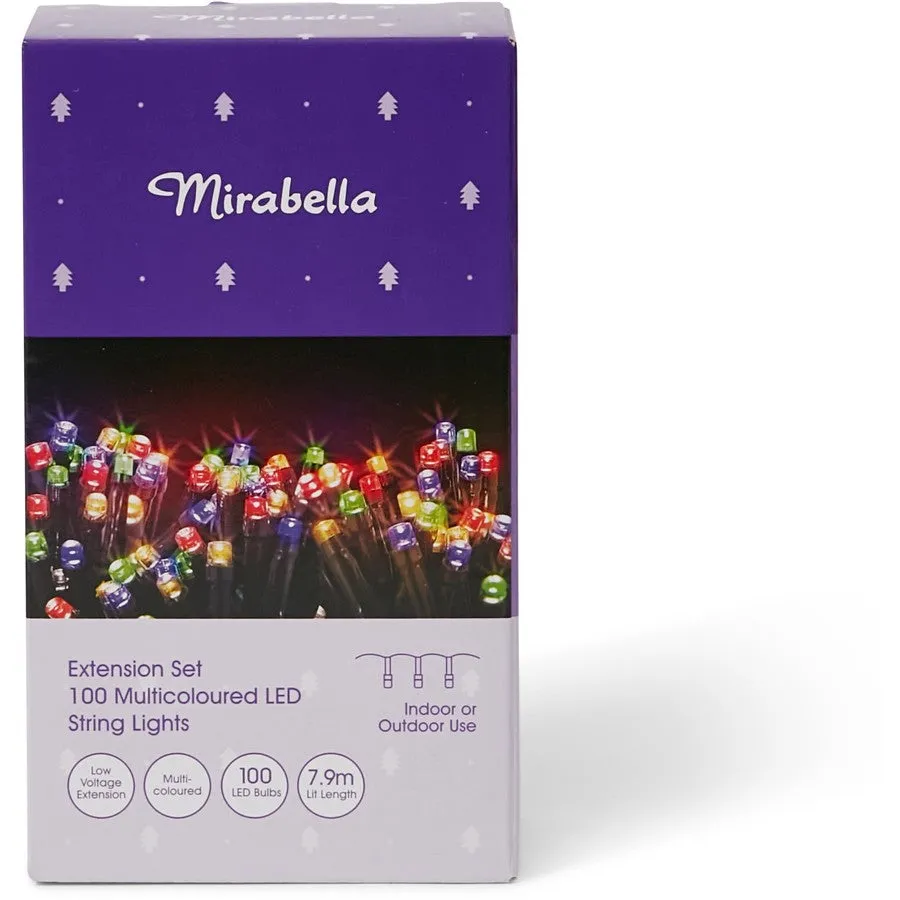 Mirabella Christmas Low Voltage Extension 100 LED String Lights - Multi-Colour