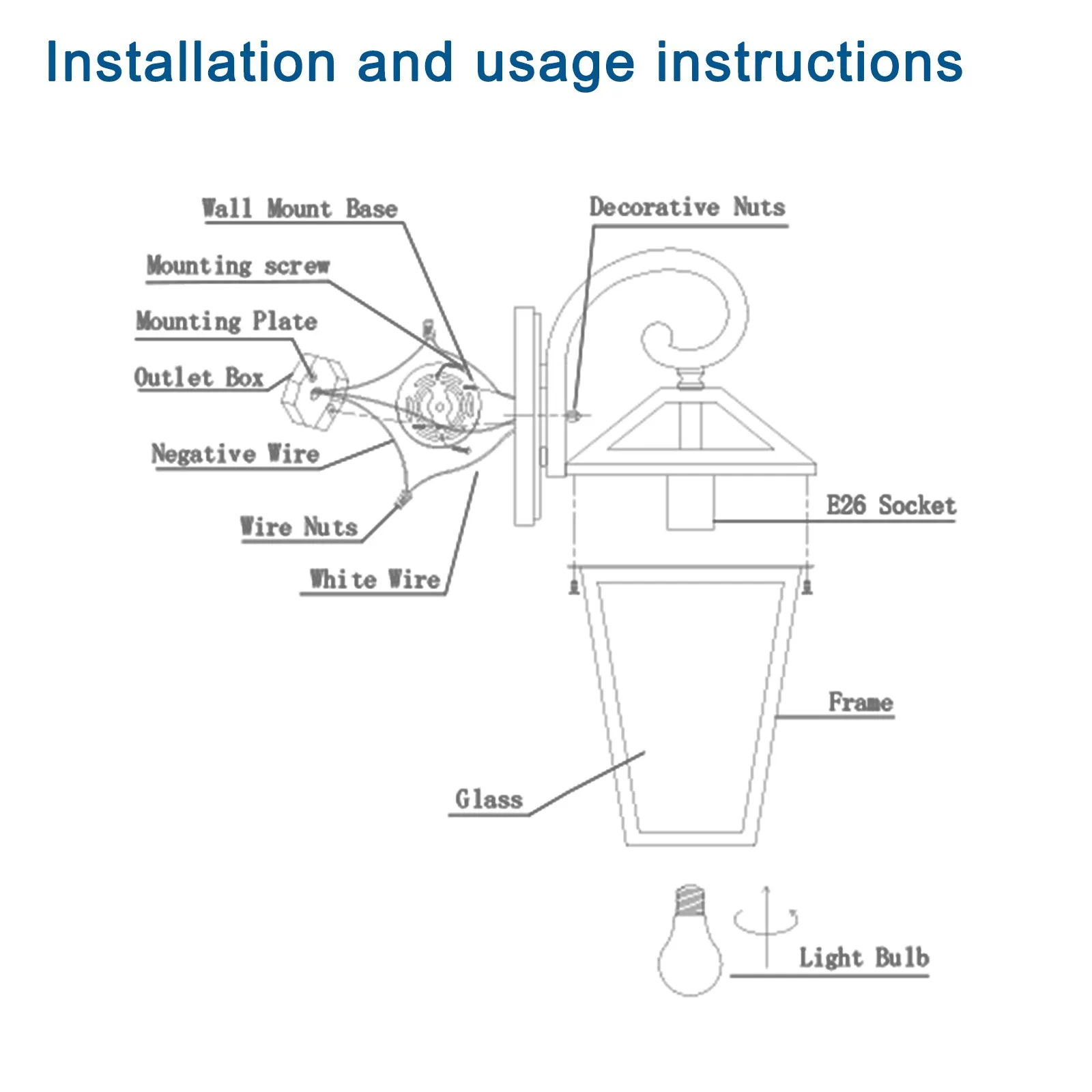 Modern Outdoor Waterproof Wall Light Porch Lighting Outdoor Lighting