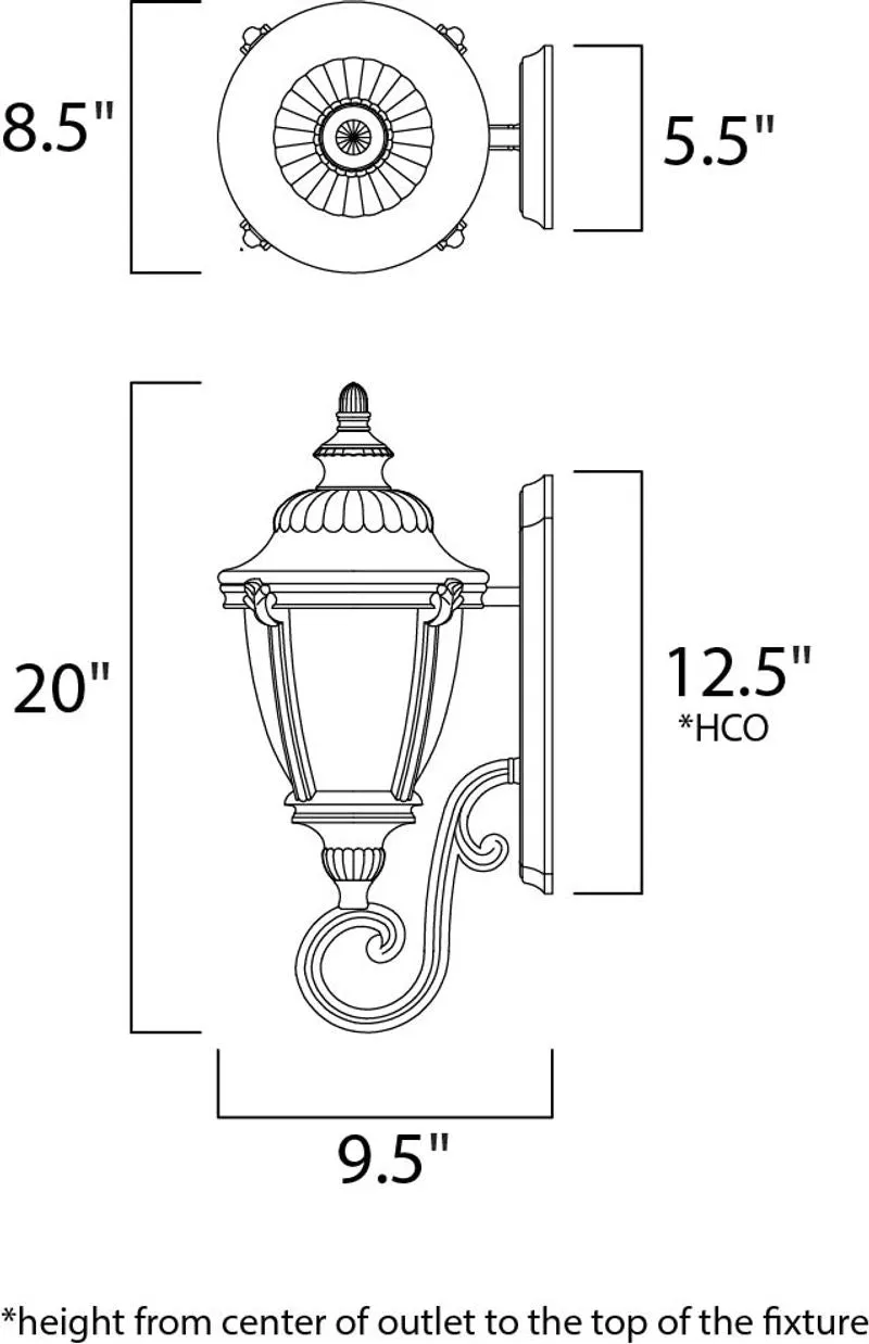 Morrow Bay DC 8.5" Single Light Outdoor Wall Mount in Earth Tone