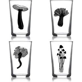 Mushroom Euro Wine 4 Pack Black Set