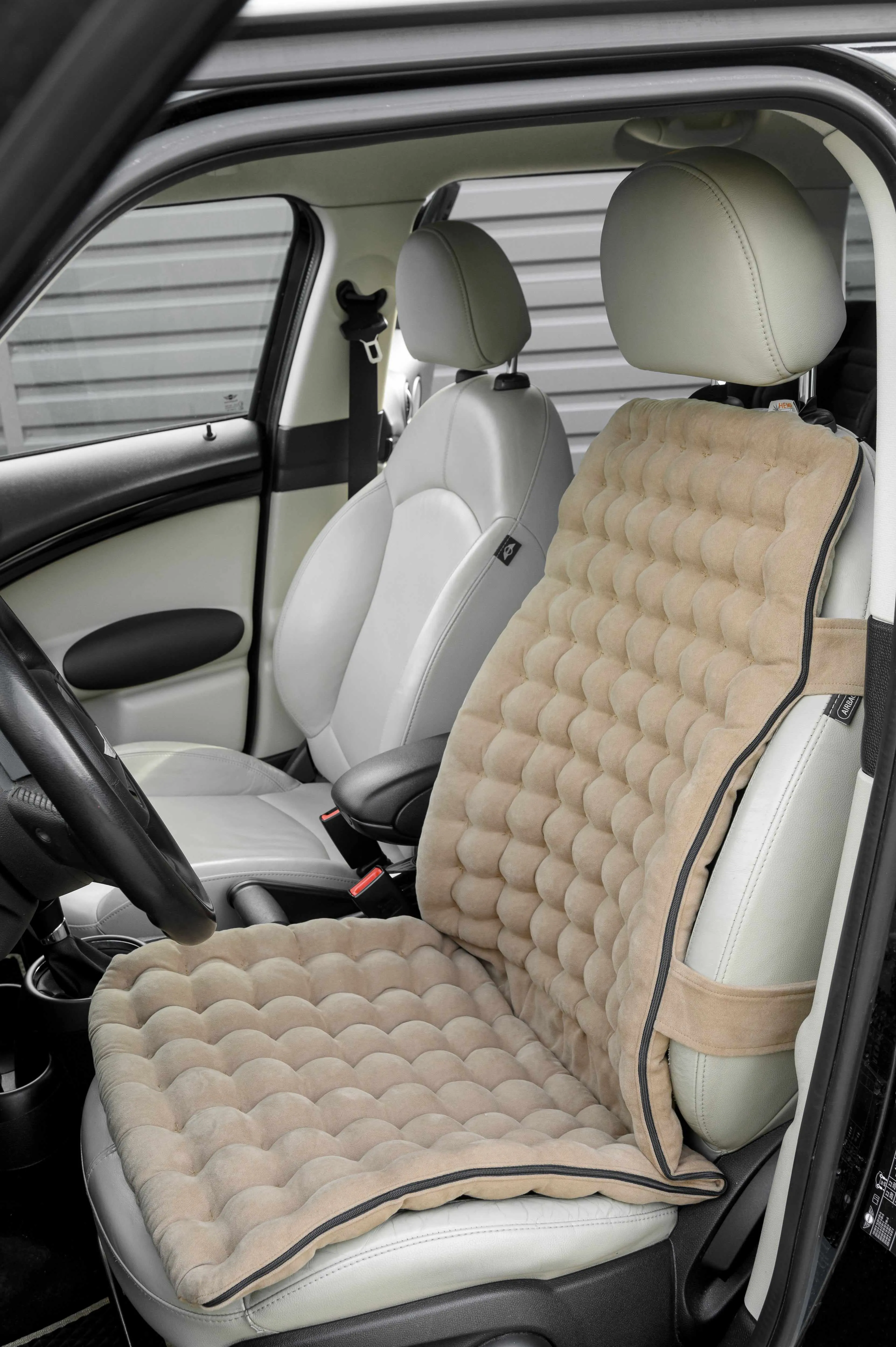 Natural Car Seat Cover filling Organic Buckwheat hulls in graphite Cotton fabric Massage Seat Cover Buckwheat Eco-Friendly seat